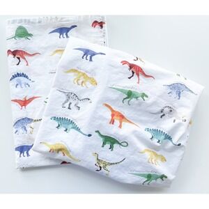 Pottery Barn Kids Organic Cotton Finn Dino Toddler Sheet Set 2 Piece